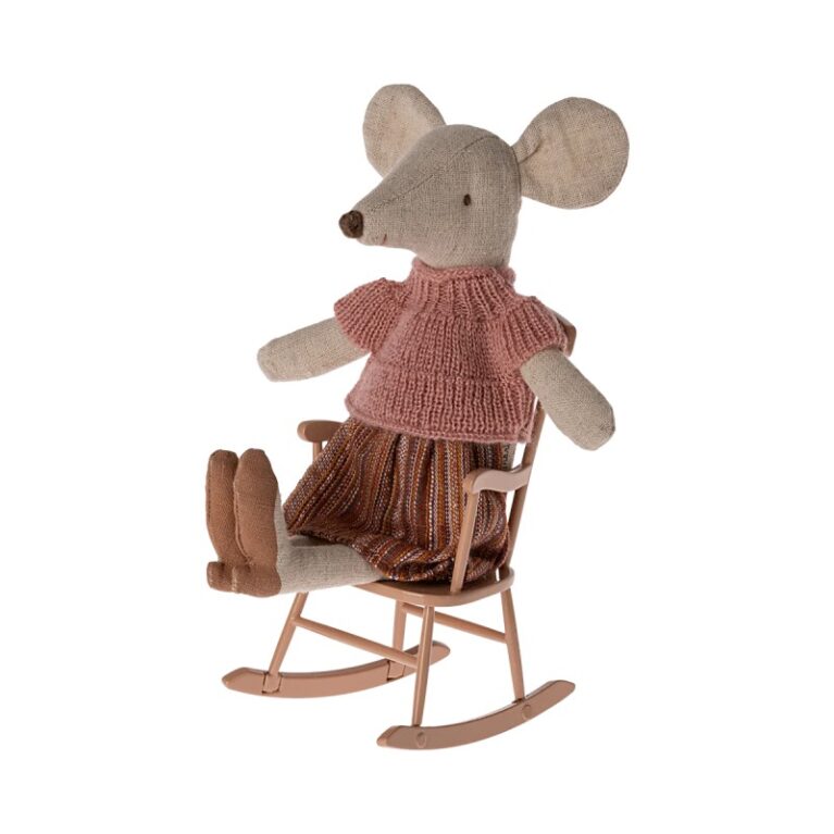Miniature Rocking Chair In Dark Powder By Maileg 3+