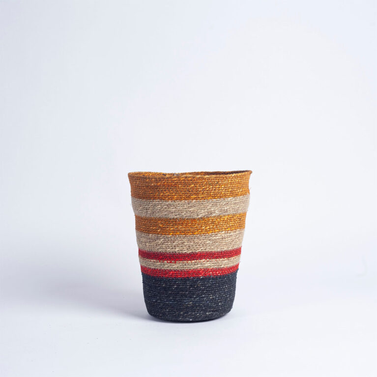 Seagrass Waste Paper Basket in Tuscan &#038; Guardsman