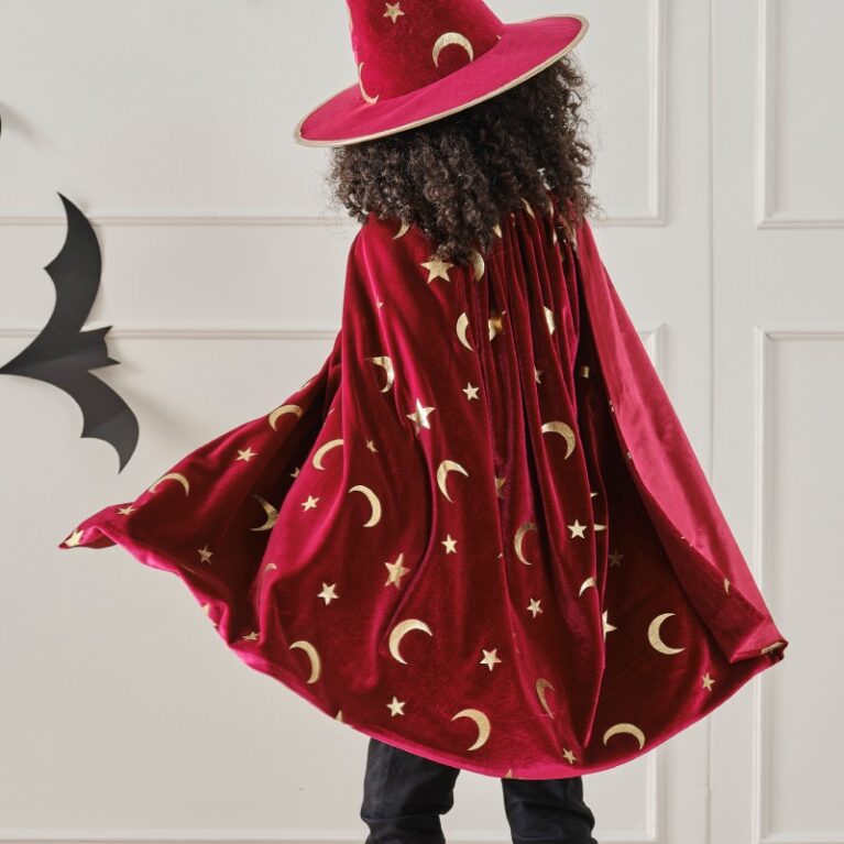 Children&#8217;s Burgundy Magician Costume Cape