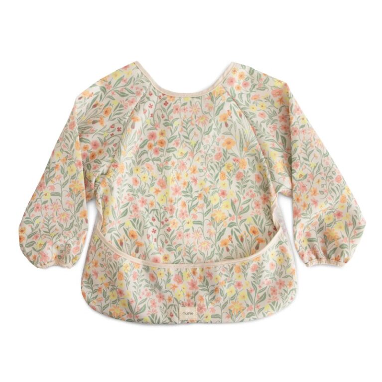 Long Sleeve Bib In Pastel Blooms 6m+