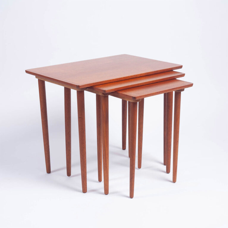 1960s Danish Teak Nest Of Side Tables By H.W. Klein For Bramin
