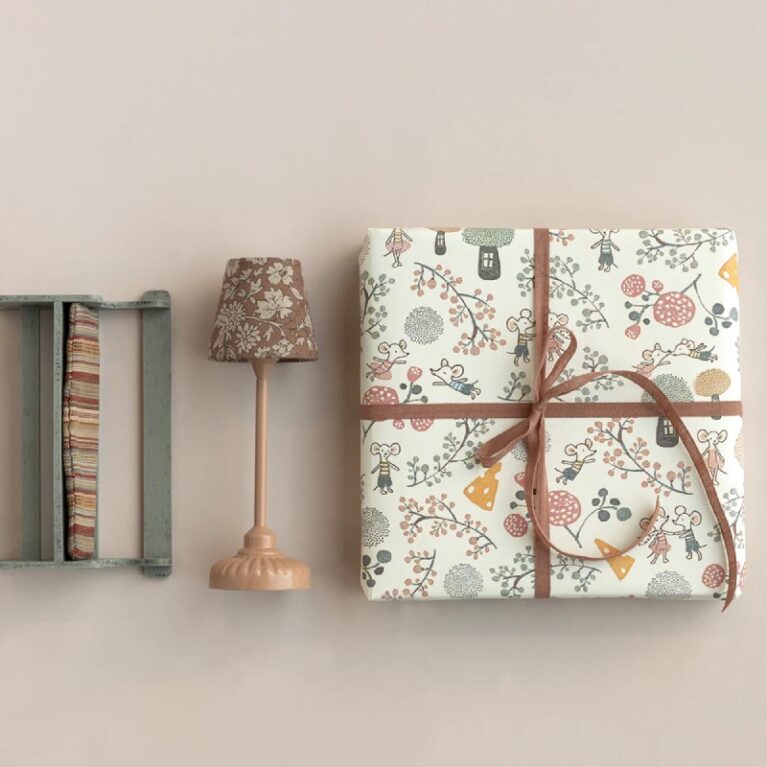 25m Roll Of Ribbon In Vintage Rose/Gold By Maileg