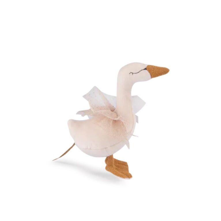 Cream Swan Rattle Toy By Moulin Roty 0+