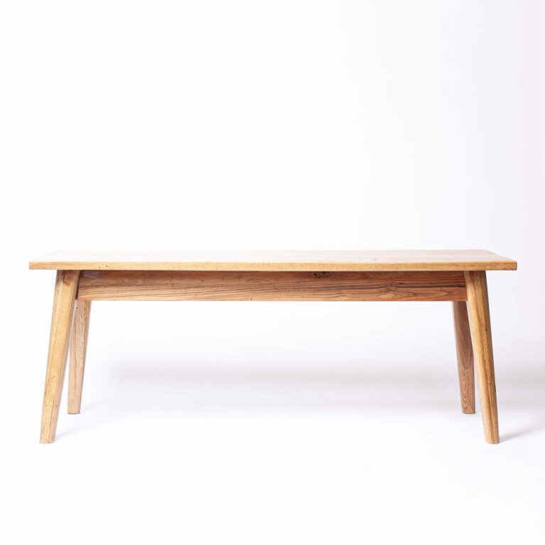 Gotland Single Oak Bench Seat With Splayed Legs