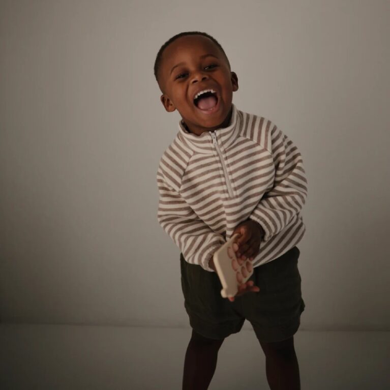 Phone Press Silicone Toy In Blue 10m+