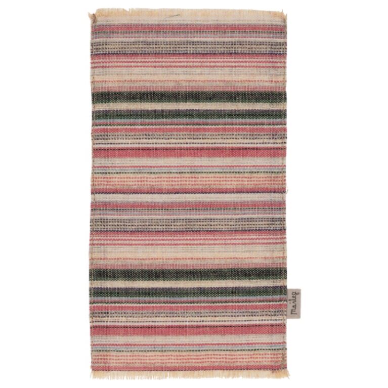 Miniature Toy Cotton Striped Rug By Maileg 3+