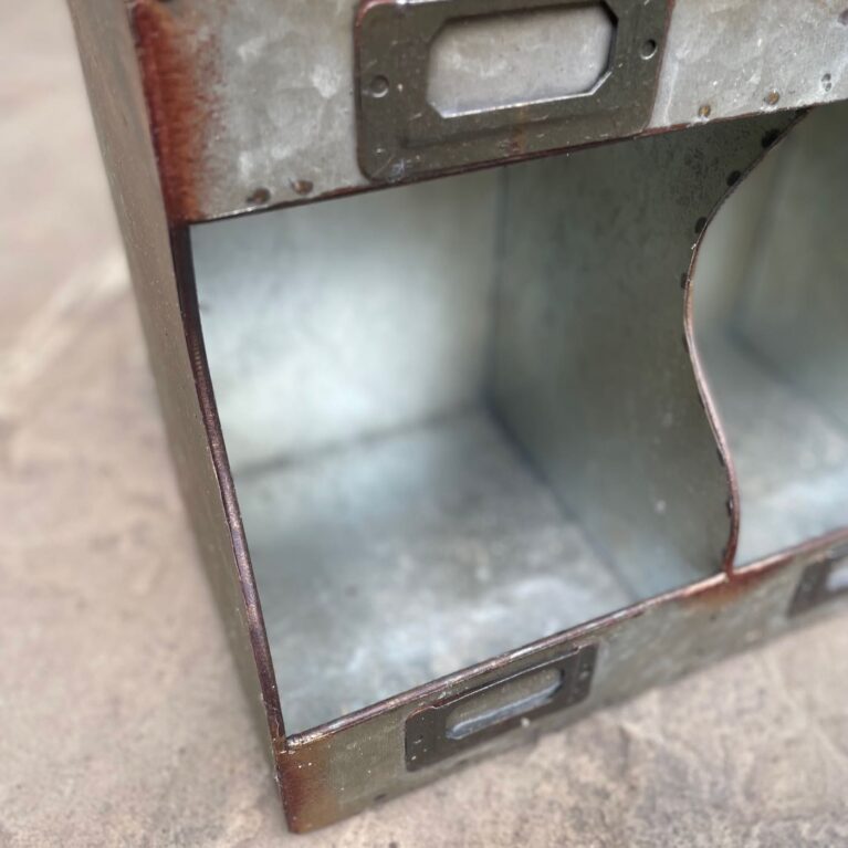 Metal Galvanized Wall Mounting Storage Unit With 9 Cubby Holes