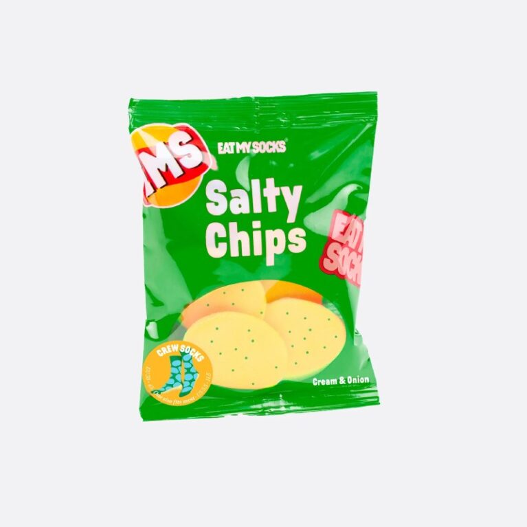 Green Salty Chips &#8211; Pair Of Novelty Socks