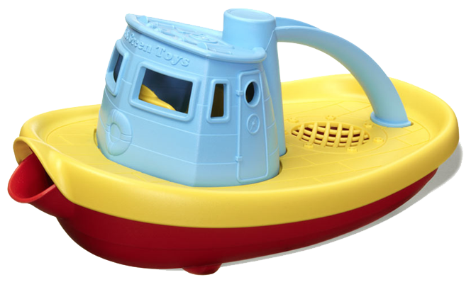 Blue Top Pouring Tug Boat 6mth+ Made From Recycled Plastic