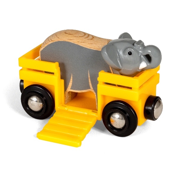 Elephant &#038; Wagon BRIO Wooden Railway Age 3+