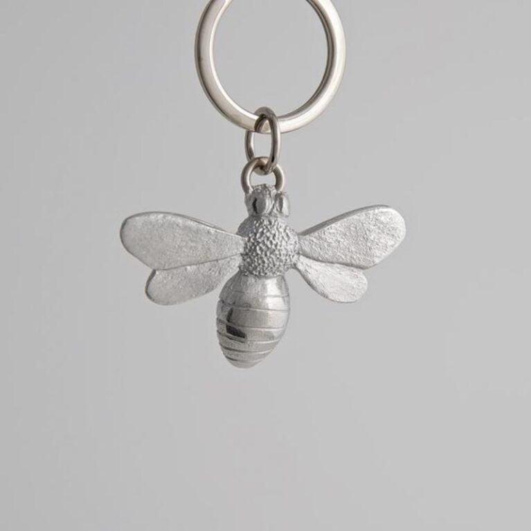 Handmade Fine Cast Pewter Keyring &#8211; Bee