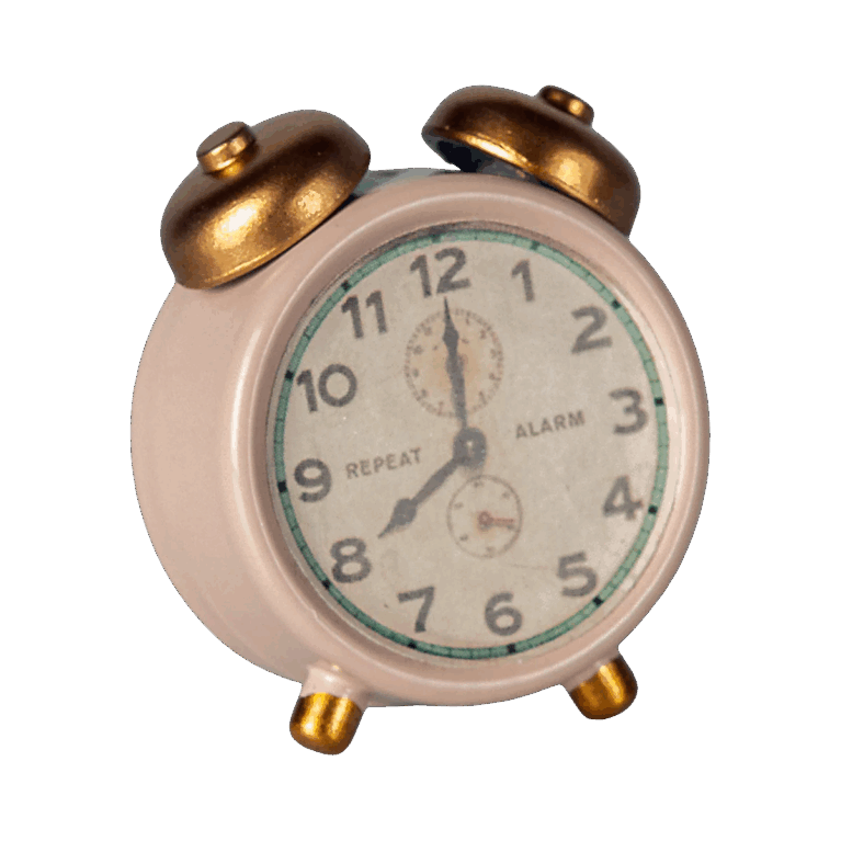 Miniature Toy Alarm Clock In Powder By Maileg 3+