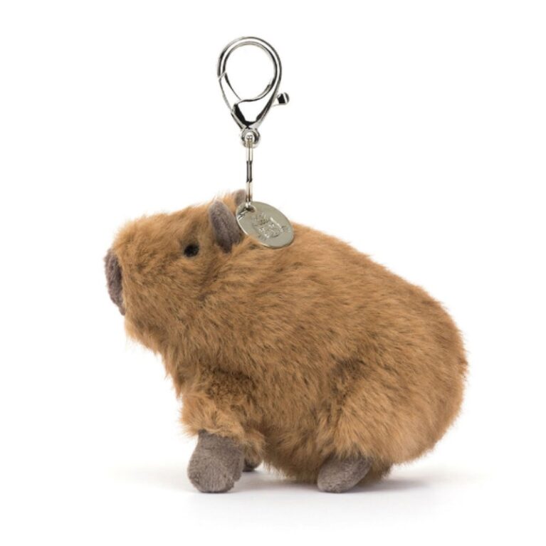 Clyde Capybara Bag Charm By Jellycat 1+