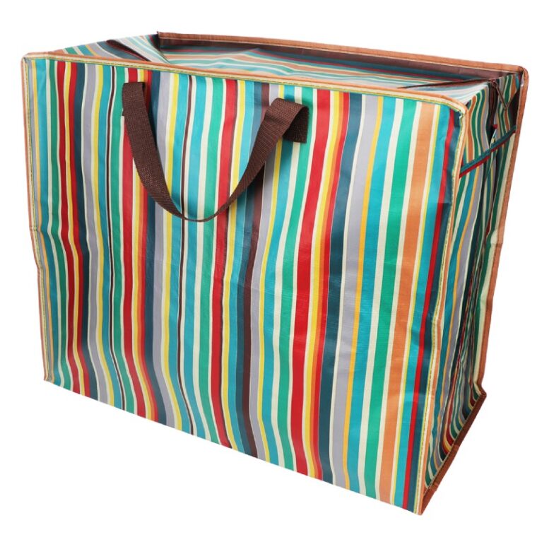 Retro Stripes &#8211; Jumbo Storage Bag With Handles