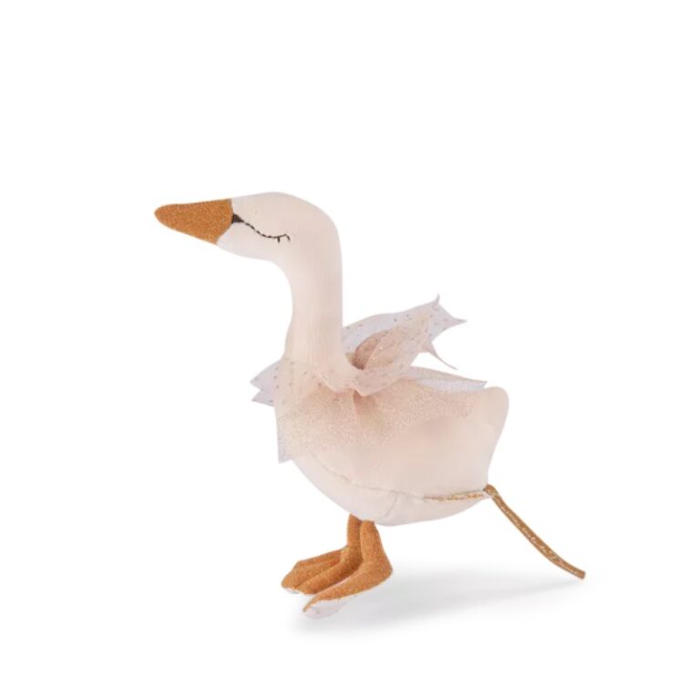 Cream Swan Rattle Toy By Moulin Roty 0+