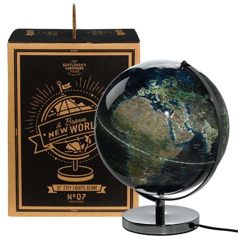 Illuminated World Globe Light &#8211; City Lights