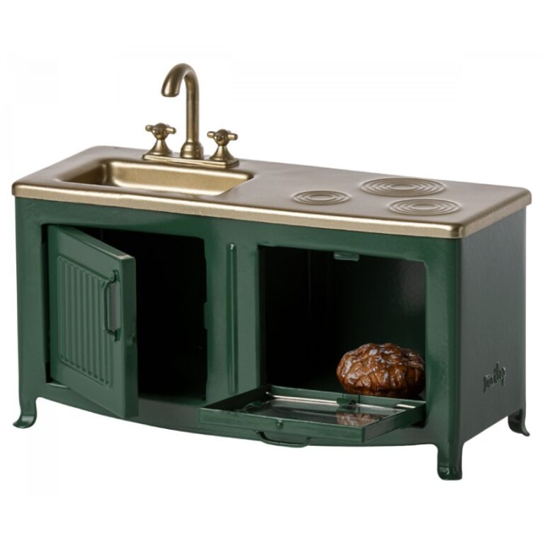 Miniature Kitchen Unit In Green By Maileg 3+