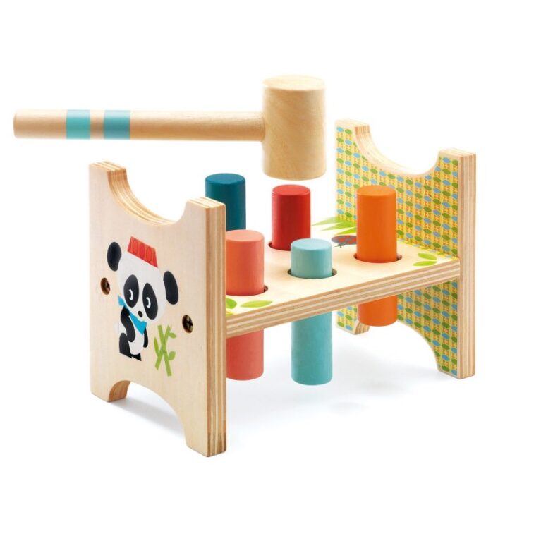 Junzo Taptap Wooden Hammer Tap Toy By Djeco 18m+