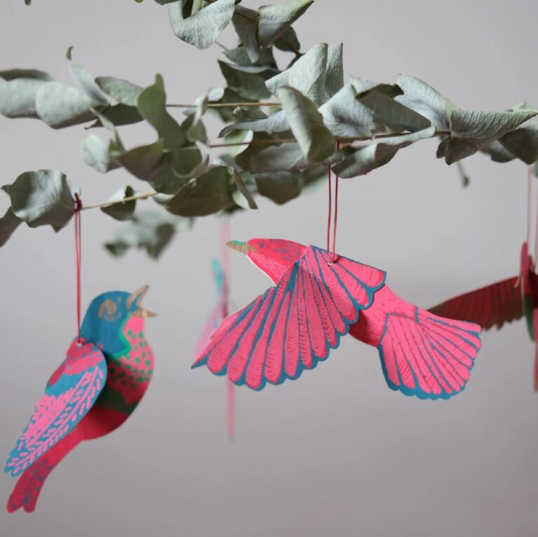 Party Birds &#8211; Paper Ornaments Hanging Decorations