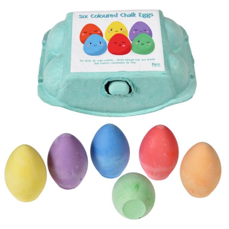 Box Of Coloured Chalk Eggs