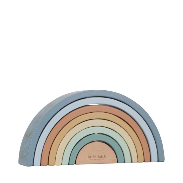 Forest Friends Rainbow Wooden Stacking Toy By Little Dutch 1+
