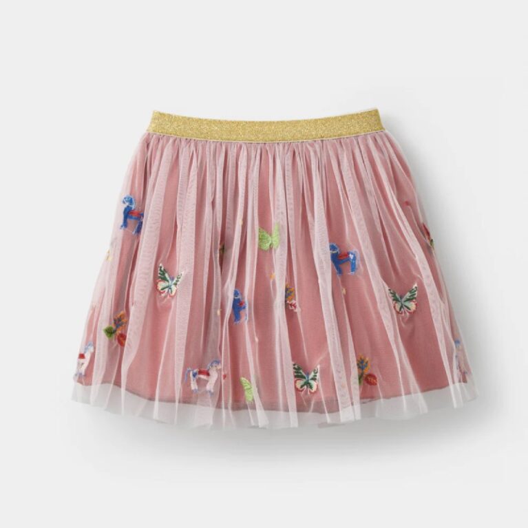 Children&#8217;s Butterfly &#038; Unicorn Embroidered Skirt 3-5yrs