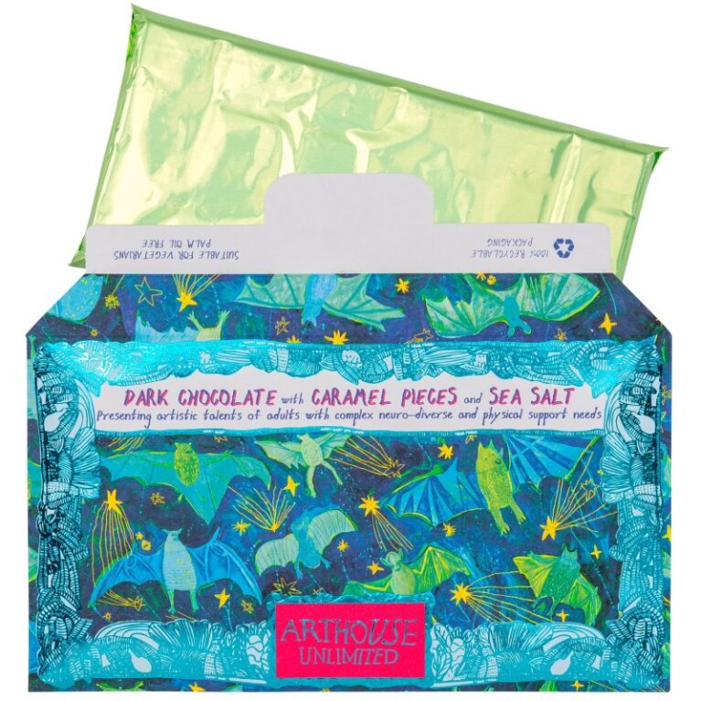 Bats &#8211; Dark Chocolate Bar With Caramel &#038; Sea Salt 100g