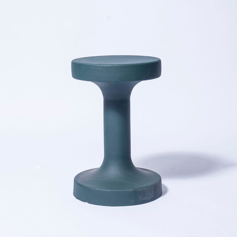 Green Metal Barbell Side Table