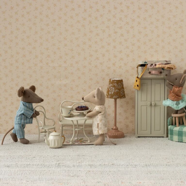 Miniature Cafe Set Toy In Off White By Maileg 3+