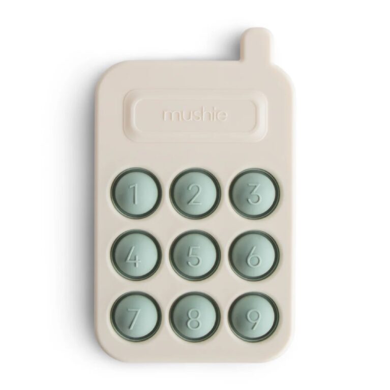 Phone Press Silicone Toy In Blue 10m+