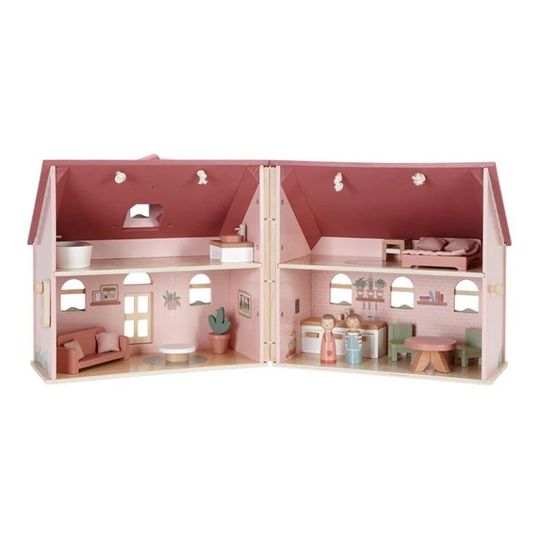 Portable Wooden Doll&#8217;s House By Little Dutch 3+