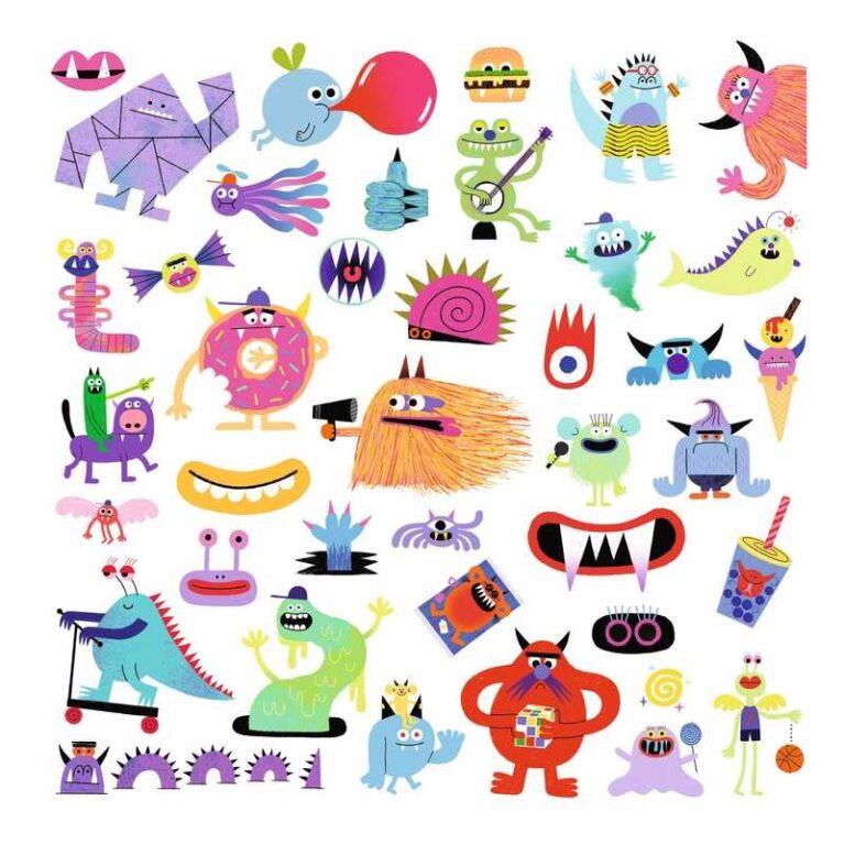 Monsters &#8211; Pack Of Metallic Stickers By Djeco 4+