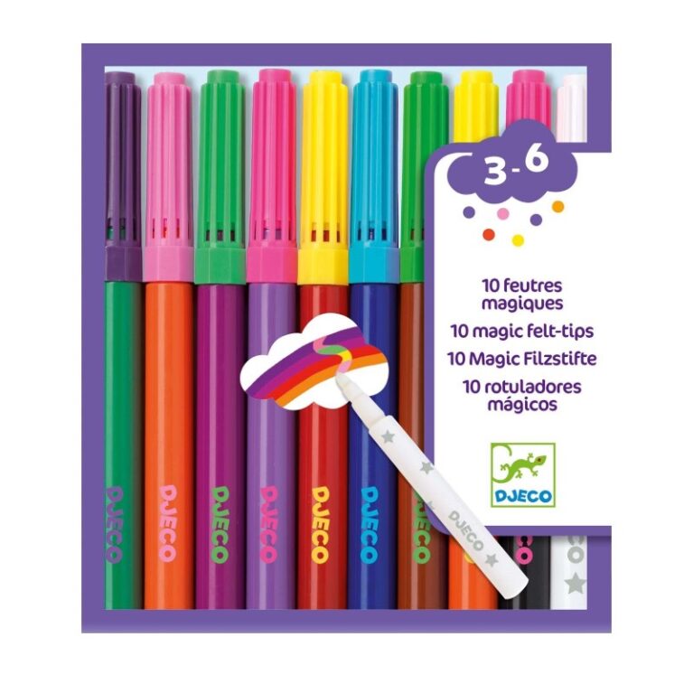 Pack Of 10 Magic Felt-Tips By Djeco 3+