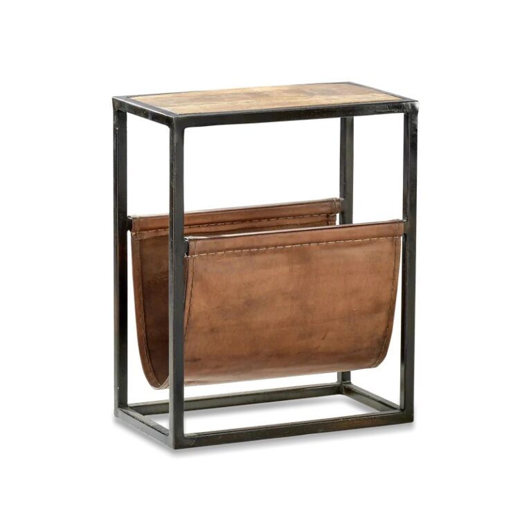 Alera Metal &#038; Leather Side Table