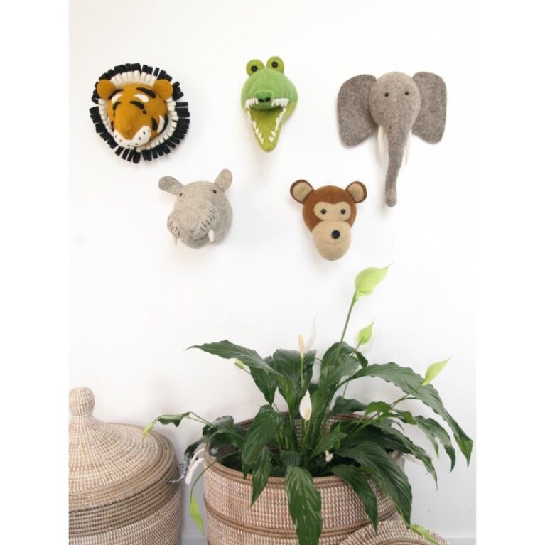 Mini Elephant Head Wall Decoration