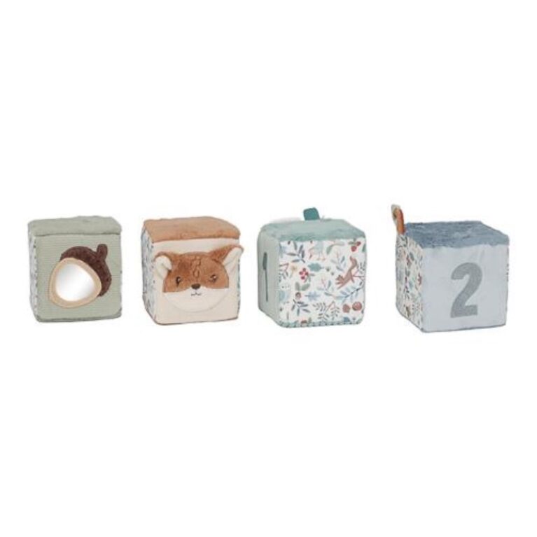Forest Friends &#8211; Set Of 4 Soft Cubes By Little Dutch 0+