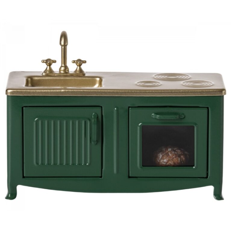 Miniature Kitchen Unit In Green By Maileg 3+