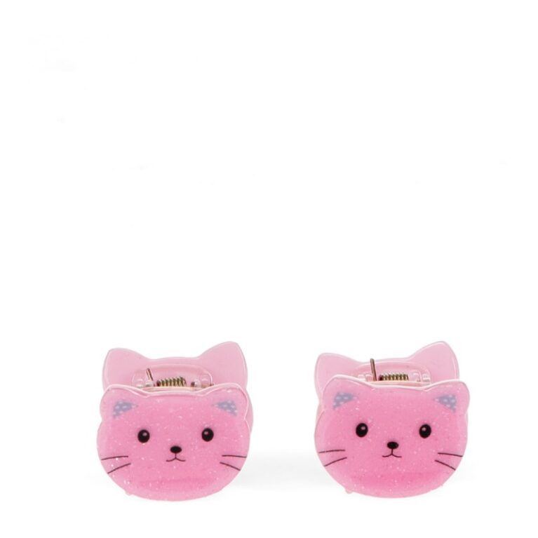 Pink Cat &#8211; Pair Of Claw Hair Clips