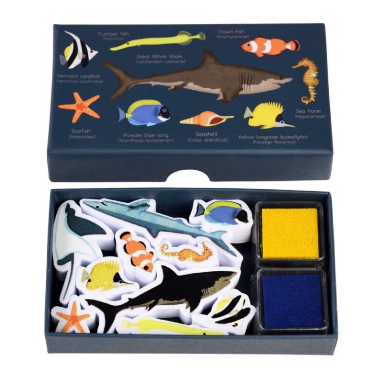 Set Of Mini Stamps &#8211; Ocean Animals 3+