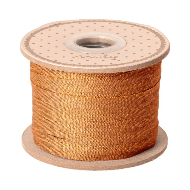 25m Roll Of Ribbon In Ocher/Gold By Maileg