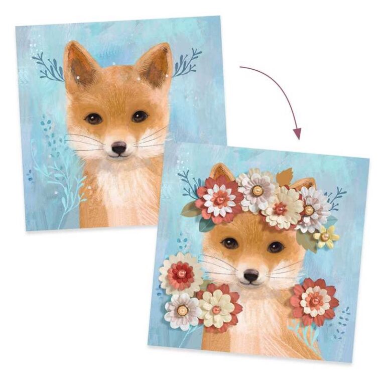 Floral Wreaths &#8211; 3D Paper Craft Kit By Djeco 5+