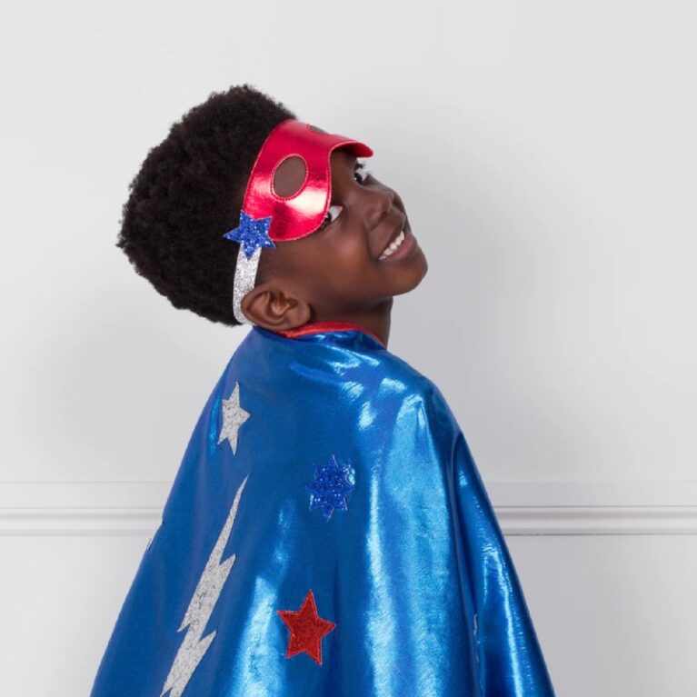 Children&#8217;s Blue Superhero Fancy Dress Costume 3-6yrs