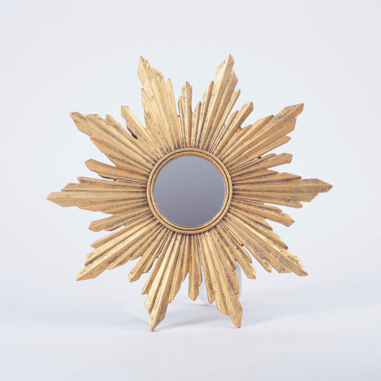 Small Gold Sunburst Shaped Mirror 30cm