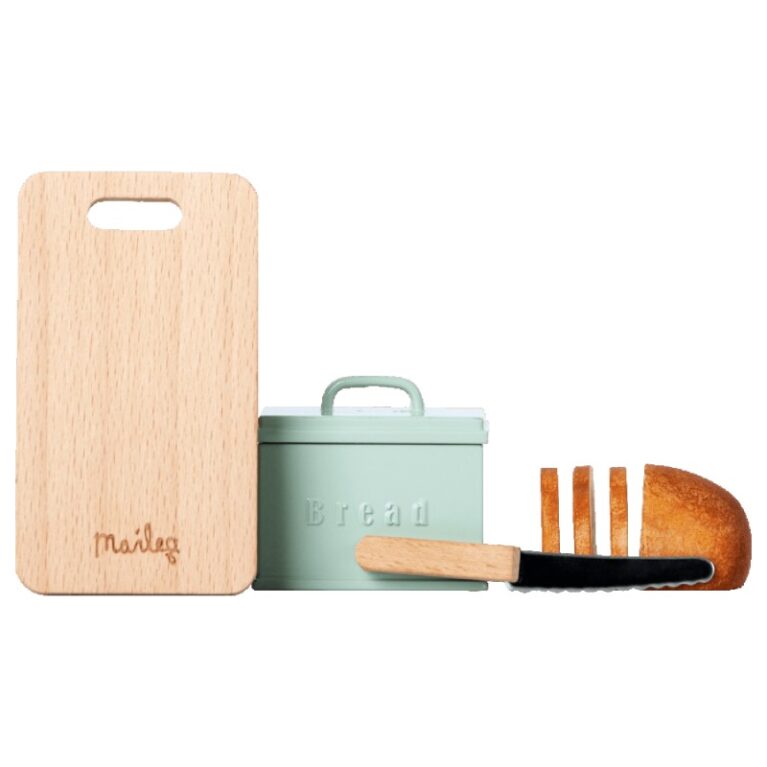 Miniature Toy Bread Box With Board And Knife By Maileg 3+