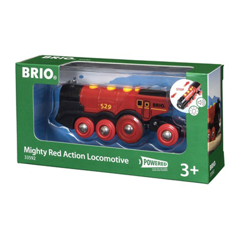 BRIO® Mighty Red Action Locomotive Train Wooden Railway 3+
