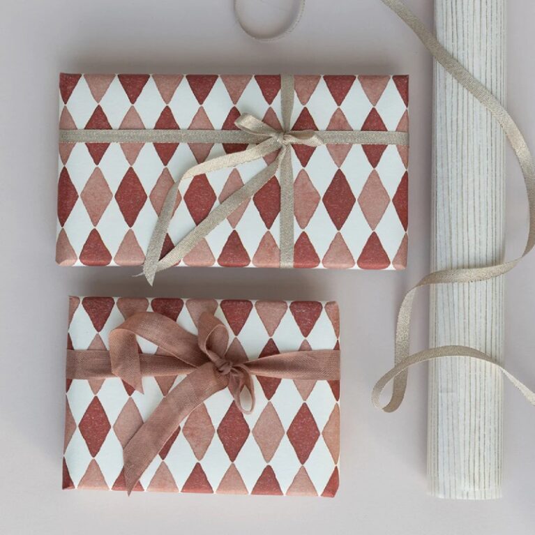 Red Harlequin 10M Roll Wrap By Maileg