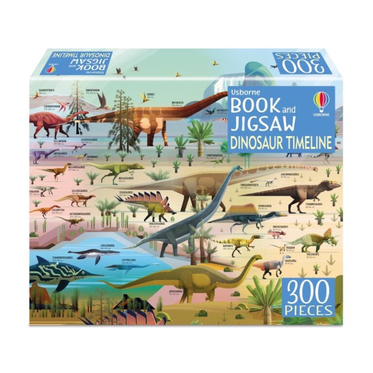 Dinosaur Timeline &#8211; 300 Piece Jigsaw Puzzle &#038; Book
