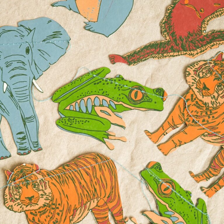 Jungle &#8211; Printed Sewn Paper Garland