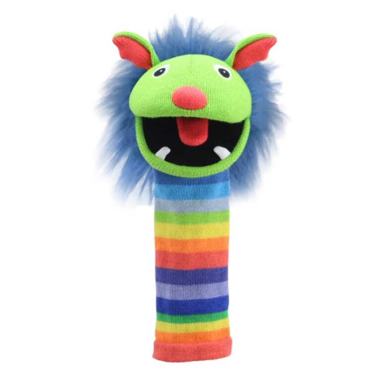 Rainbow &#8211; Knitted Sockette Eco Glove Puppet 18m+