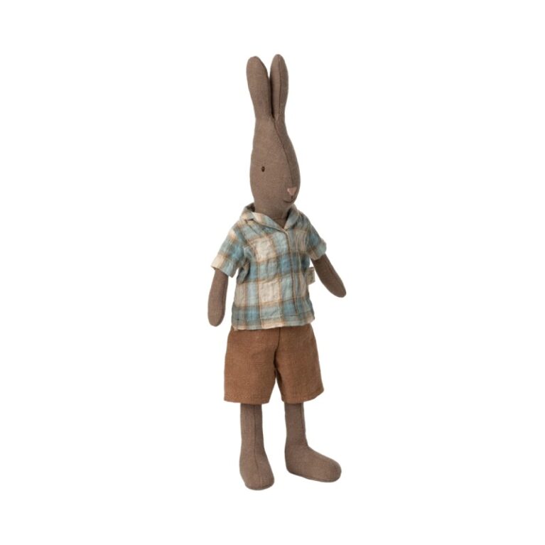 Brown Rabbit In Shirt &#038; Shorts Size 2 Soft Toy By Maileg 0+